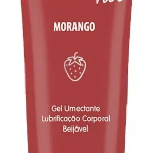 Gel Lubrificante Beijável Aquece Lubrisex Morango Hot - 60g