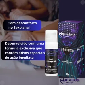 Dark Profund Gel Anestésico Potente Lubrificante Anal S/ Dor